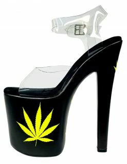 HUSTLER® Demi Weed Platform Heels