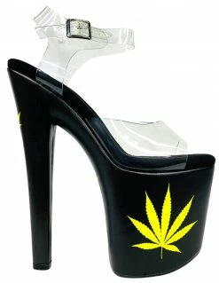 HUSTLER® Demi Weed Platform Heels