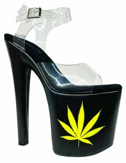 HUSTLER® Demi Weed Platform Heels