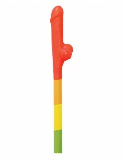 Hott Products Rainbow Pecker Straws 10pk