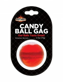 Hott Products Blindfolds & Gags Strawberry Candy Ball Gag