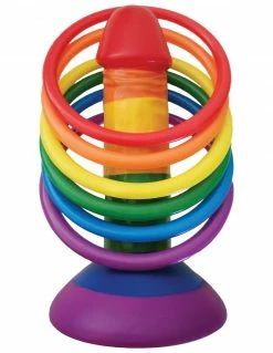 Hott Products Rainbow Pecker Party Ring Toss Naughty Games