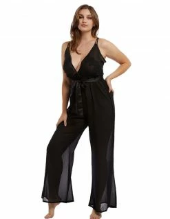 HUSTLER® Belle Chiffon Lace Jumpsuit