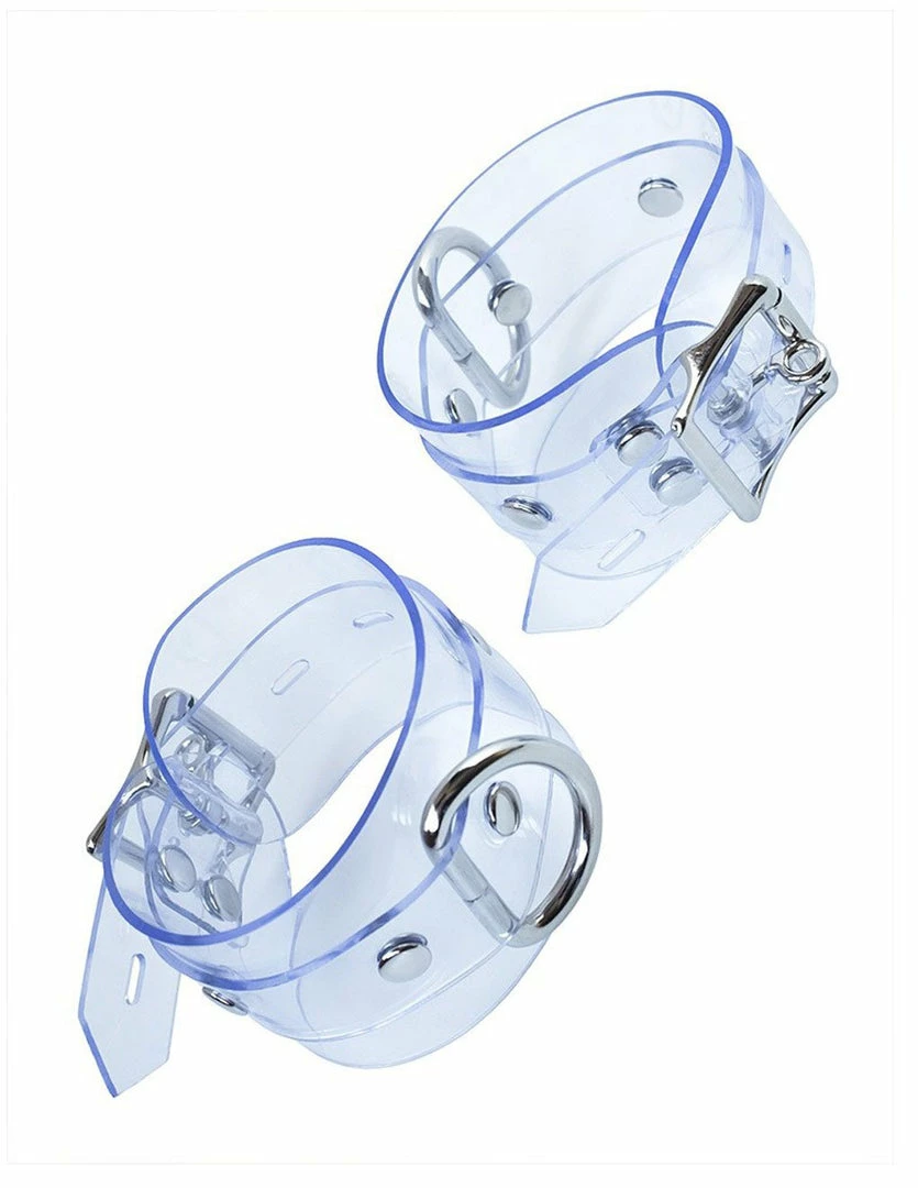 Clear CTRL Adjustable Clear Vinyl Wrist Cuffs Bondage 1 Clear CTRL Adjustable Clear Vinyl Wrist Cuffs Bondage