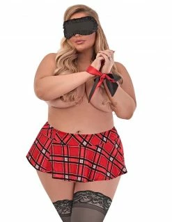 Exposed Love & Bondage School Girl Skirt Set Lingerie
