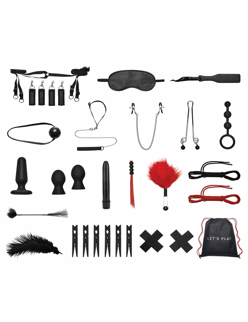 Lux Fetish Bondage In-A-Box 20 Pc Set 1 Lux Fetish Bondage In-A-Box 20 Pc Set