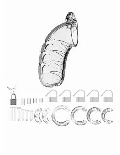 ManCage Model 4 Chastity 4.5" Transparent Cock Cage Bondage