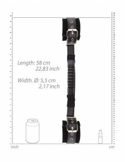 Ouch! Bonded Leather Hand Cuffs With Handle 11 Ouch! Bonded Leather Hand Cuffs With Handle