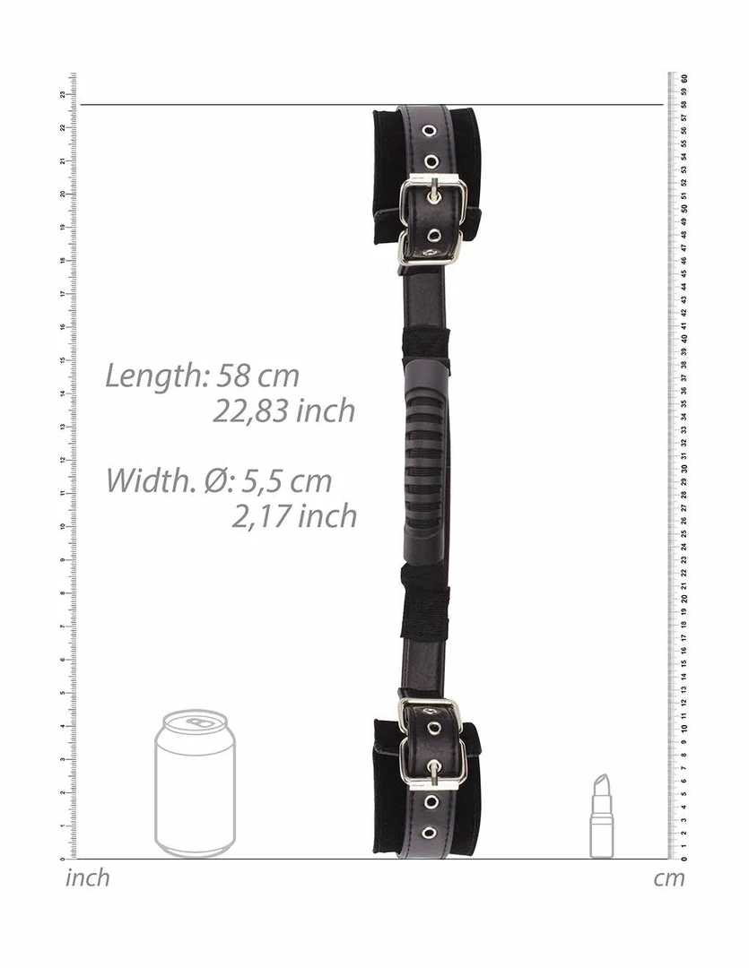 Ouch! Bonded Leather Hand Cuffs With Handle 5 Ouch! Bonded Leather Hand Cuffs With Handle