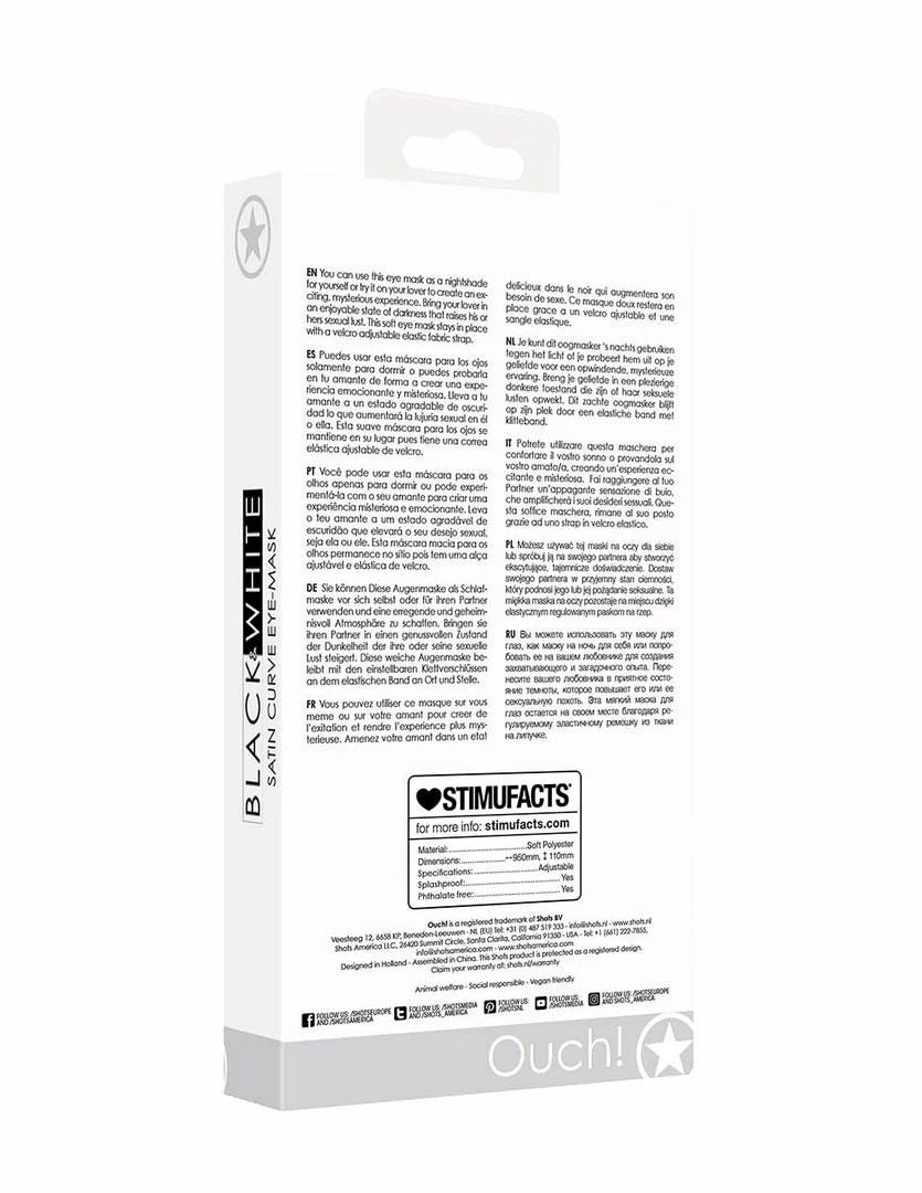 Ouch! Satin Curvy Eye Mask 6 Ouch! Satin Curvy Eye Mask
