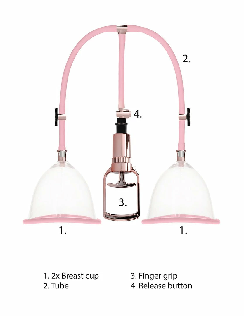 Bondage Pumped Rose Gold Breast Pump Set 6 Bondage Pumped Rose Gold Breast Pump Set