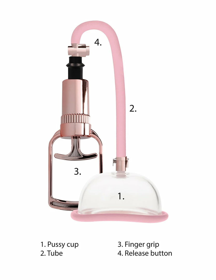 Clamps & Suction Pumped Rose Gold Pussy Pump 5 Clamps & Suction Pumped Rose Gold Pussy Pump