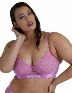 HUSTLER® Logo Lace Bra Curve 38-42 Lingerie
