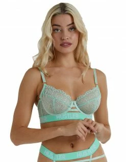 Lingerie HUSTLER® Logo Lace Bra 32-36