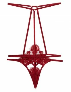 Lingerie HUSTLER® Cherry Lace Harness Thong