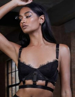 HUSTLER® Lace Cage Bra Lingerie