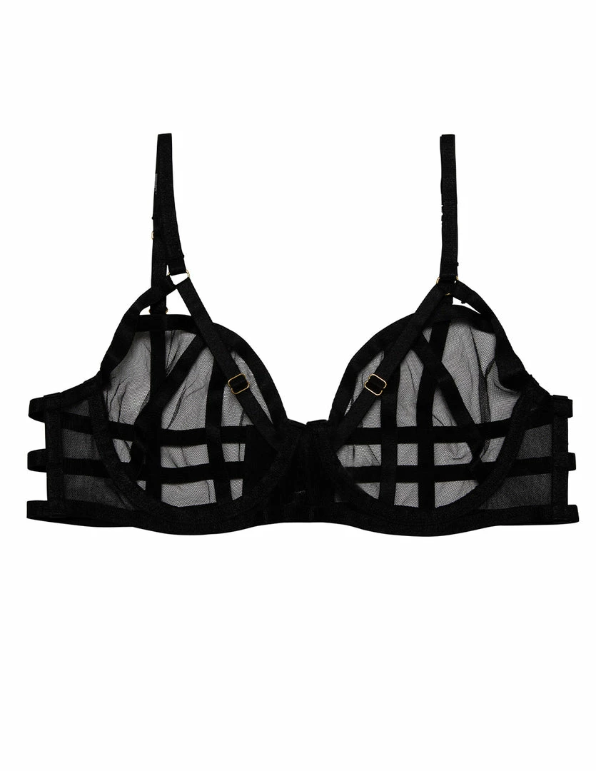 HUSTLER® Strappy Mesh Bra Lingerie 8 HUSTLER® Strappy Mesh Bra Lingerie