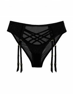 HUSTLER® Mesh Gartered Panty Lingerie