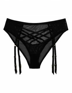HUSTLER® Mesh Gartered Panty Lingerie