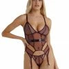 HUSTLER® PVC Cutout Mesh Basque 4-12 Lingerie