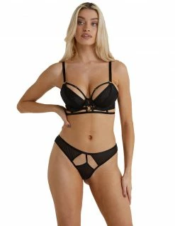 HUSTLER® Mesh Cutout Brief 4-12 Lingerie