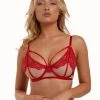 HUSTLER® Mya Lace Bra Red
