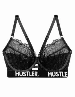HUSTLER® Logo Lace Bra Curve 38-42 Lingerie