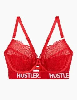 HUSTLER® Logo Lace Bra Curve 38-42 Lingerie