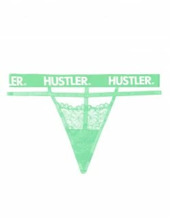 HUSTLER® Logo Lace Thong 4-12