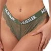 Lingerie HUSTLER® Logo Lace Brief Olive