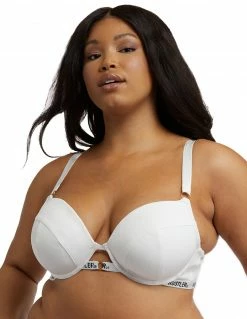 Lingerie HUSTLER® Logo Ribbed Bra Ivory