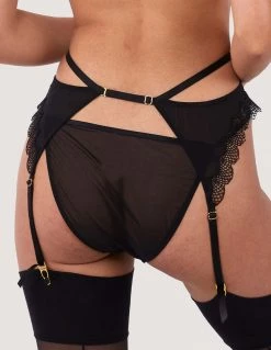 Lingerie HUSTLER® Tallie Garter Belt Black