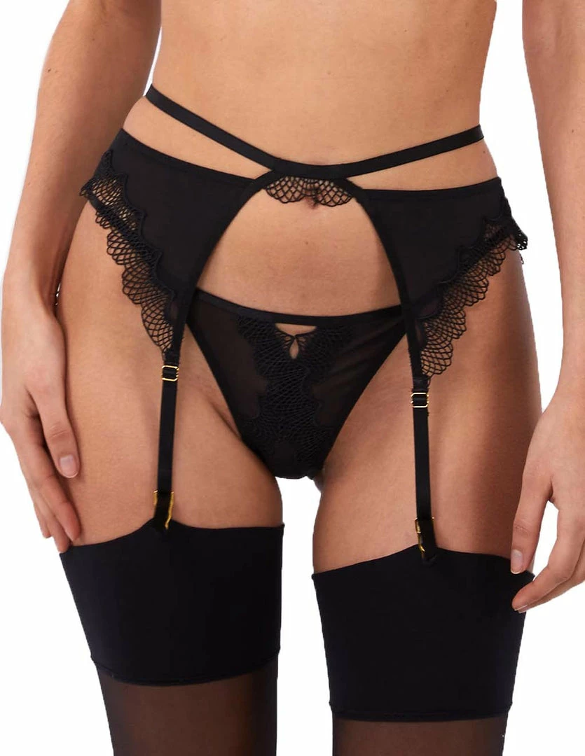 Lingerie HUSTLER® Tallie Garter Belt Black 1 Lingerie HUSTLER® Tallie Garter Belt Black