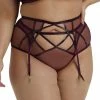 Lingerie HUSTLER® PVC Cutout Mesh Garter Belt Curve 14-20