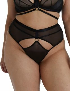 HUSTLER® Mesh Cutout High Waist Thong Curve 14-20