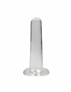Real Rock Non Realistic Straight Clear 5" Dildo