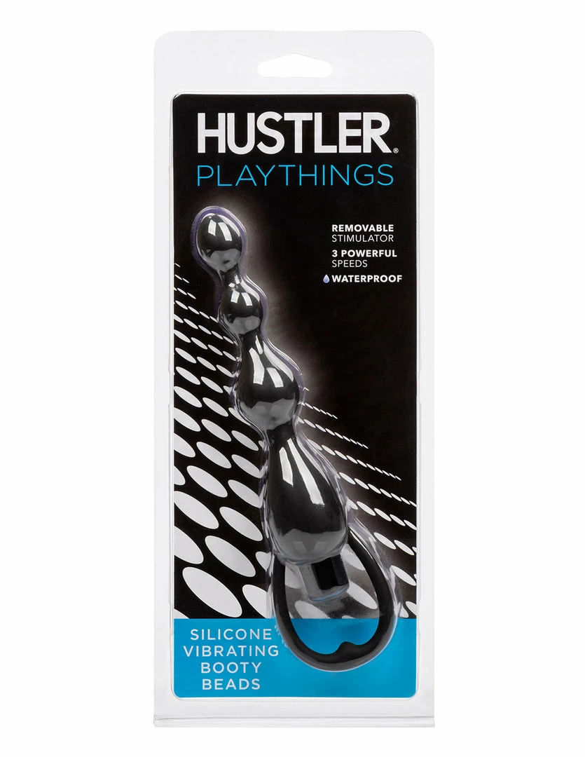 HUSTLER® Playthings Vibrating Silicone Booty Beads 6 HUSTLER® Playthings Vibrating Silicone Booty Beads