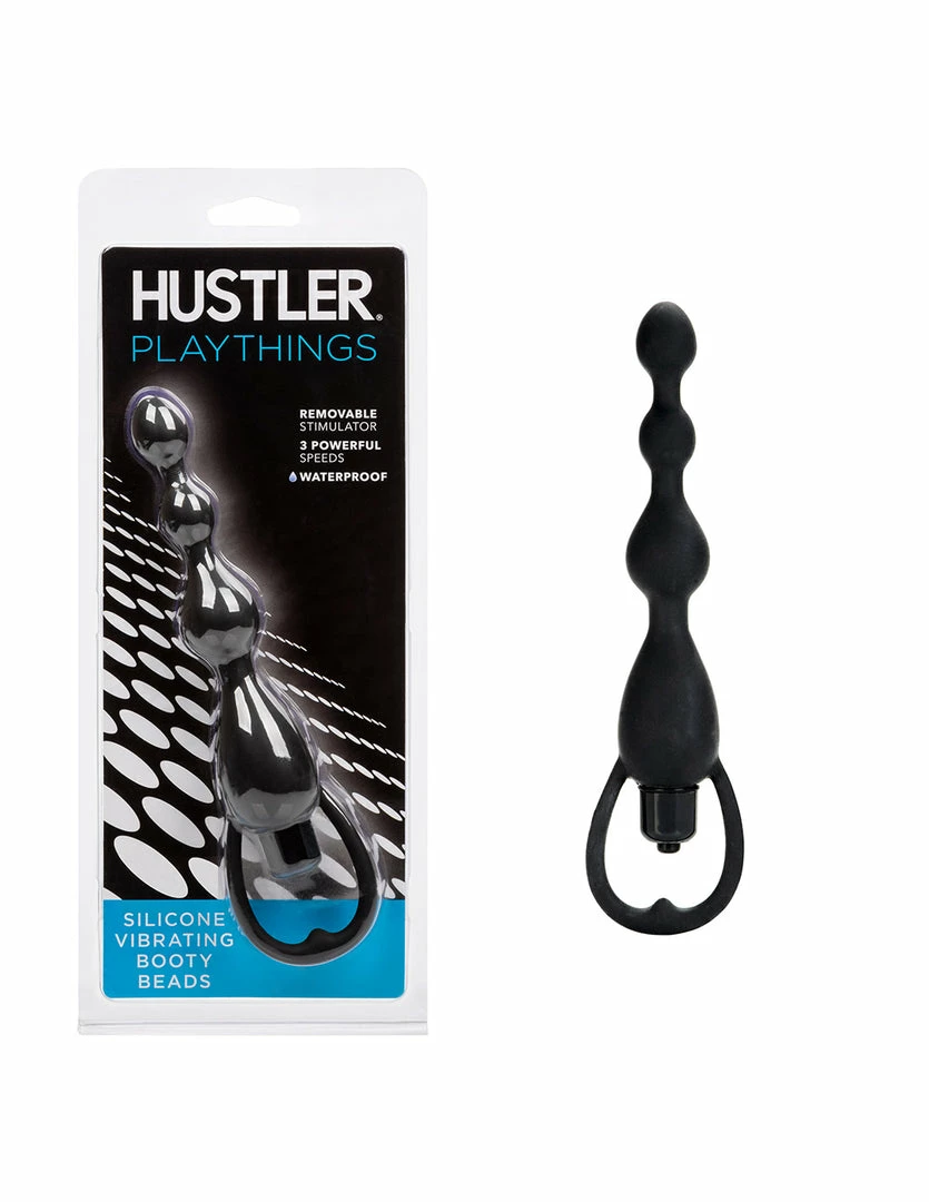 HUSTLER® Playthings Vibrating Silicone Booty Beads 2 HUSTLER® Playthings Vibrating Silicone Booty Beads