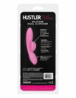Vibrators HUSTLER® Playthings Silicone Dual Climaxer Vibrator