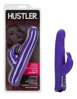 HUSTLER® Playthings Triple Motor Silicone Jack Rabbit