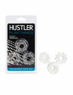 HUSTLER® Playthings Reversible Cockring Set