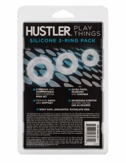 HUSTLER® Store HUSTLER® Playthings Premium Silicone 3 Ring Cockring Pack