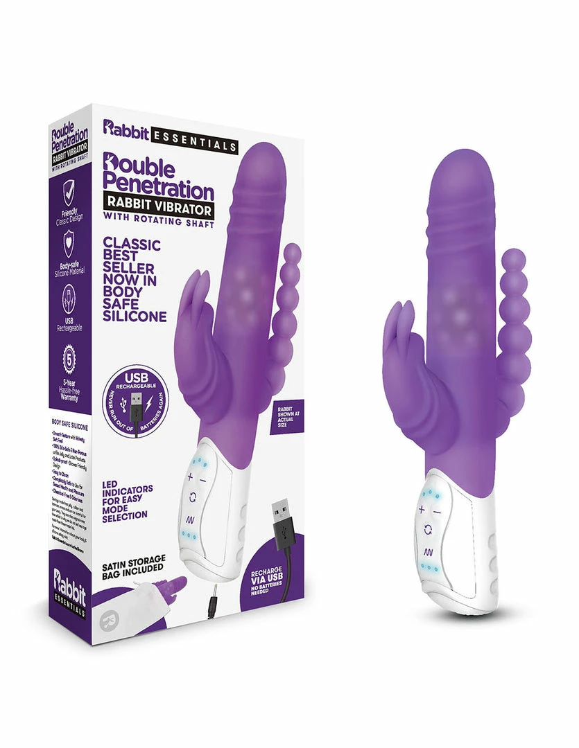 Vibrators Rabbit Essentials DP Rabbit 9 Vibrators Rabbit Essentials DP Rabbit