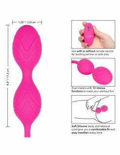CalExotics Dual Motor Vibrating Kegel Ball W/ Remote Control Rechargeable Vibrators 16 CalExotics Dual Motor Vibrating Kegel Ball W/ Remote Control Rechargeable Vibrators