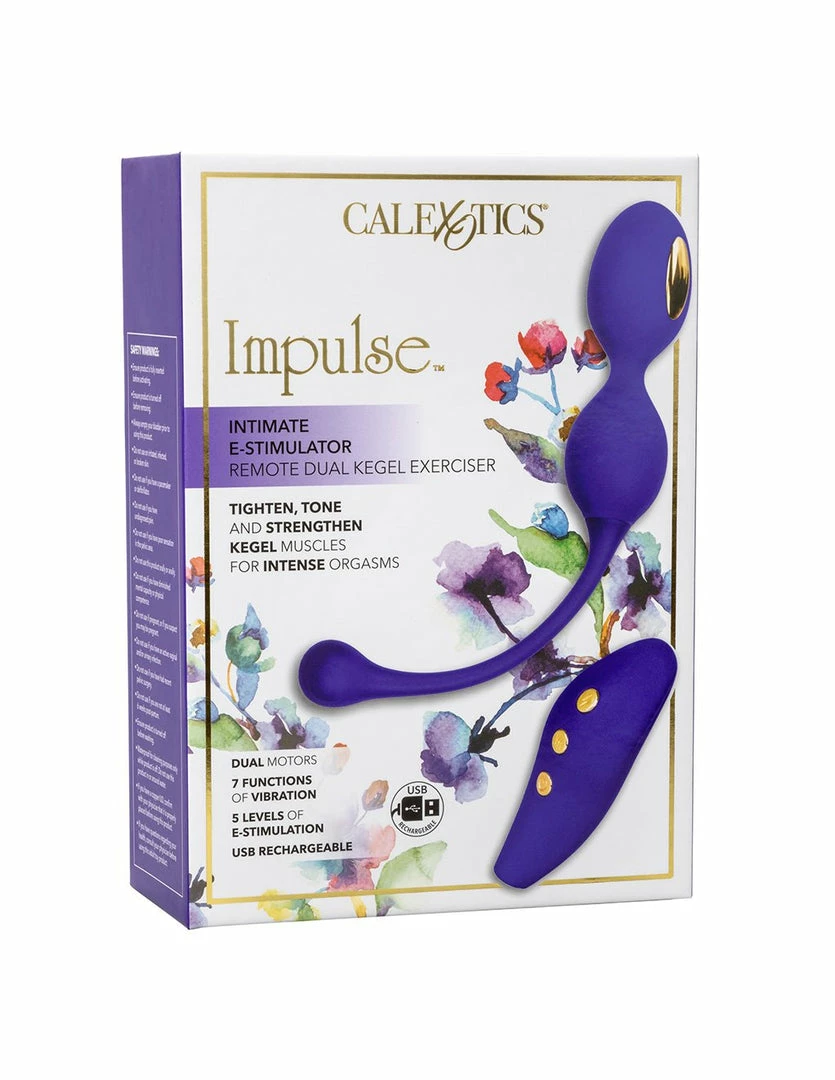 Couples' Vibrators Impulse Electro-Stimulator Remote Dual Kegel Exerciser 9 Couples' Vibrators Impulse Electro-Stimulator Remote Dual Kegel Exerciser