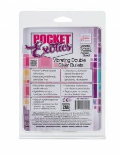 Pocket Exotics Vibrating Double Bullet Vibrators