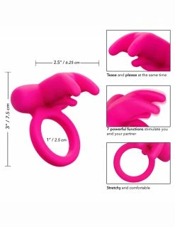 CalExotics Triple Flick Cockring Rechargeable Vibrators
