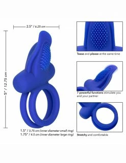 Rechargeable Vibrators CalExotics Dual Pleaser Enhancer