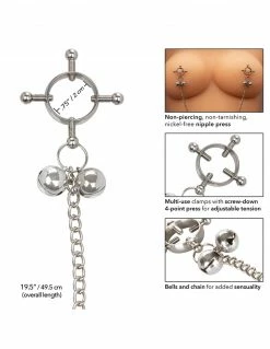 CalExotics Nipple Press With Bells Bondage