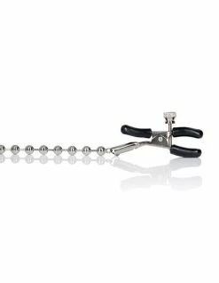 Nipple Play Silver Beaded Nipple Clamps Bondage